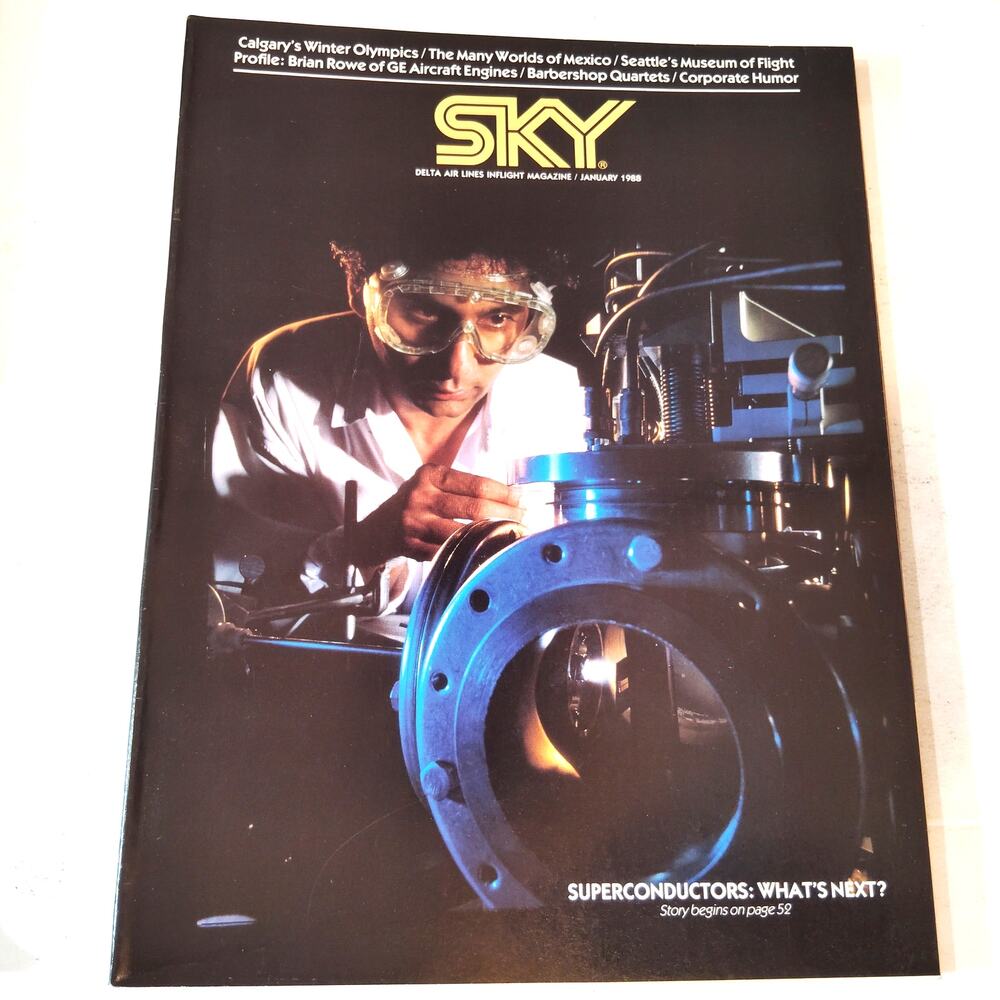Delta SKY In-Flight Magazine January 1988 - Calgary Olympics, Seattle Museum